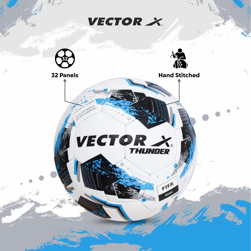 Vector X Thunder FIFA Basic Football - Size 5 - White-Red - Image 5