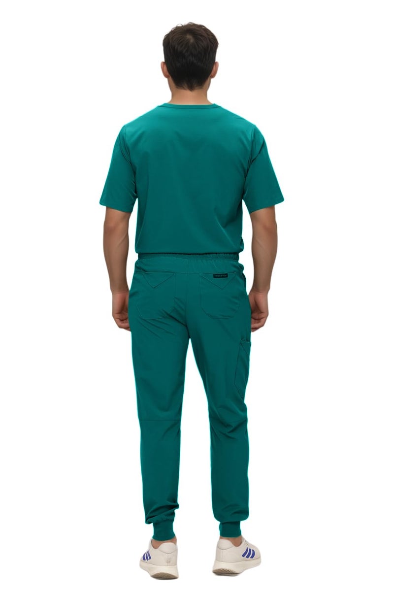 MONARCH UNIFORMS طقم سكراب للرجال من مونوك - بنطال جوجر وسكراب بجيب واحد (أخضر صيد، 2X-large) - Image 3