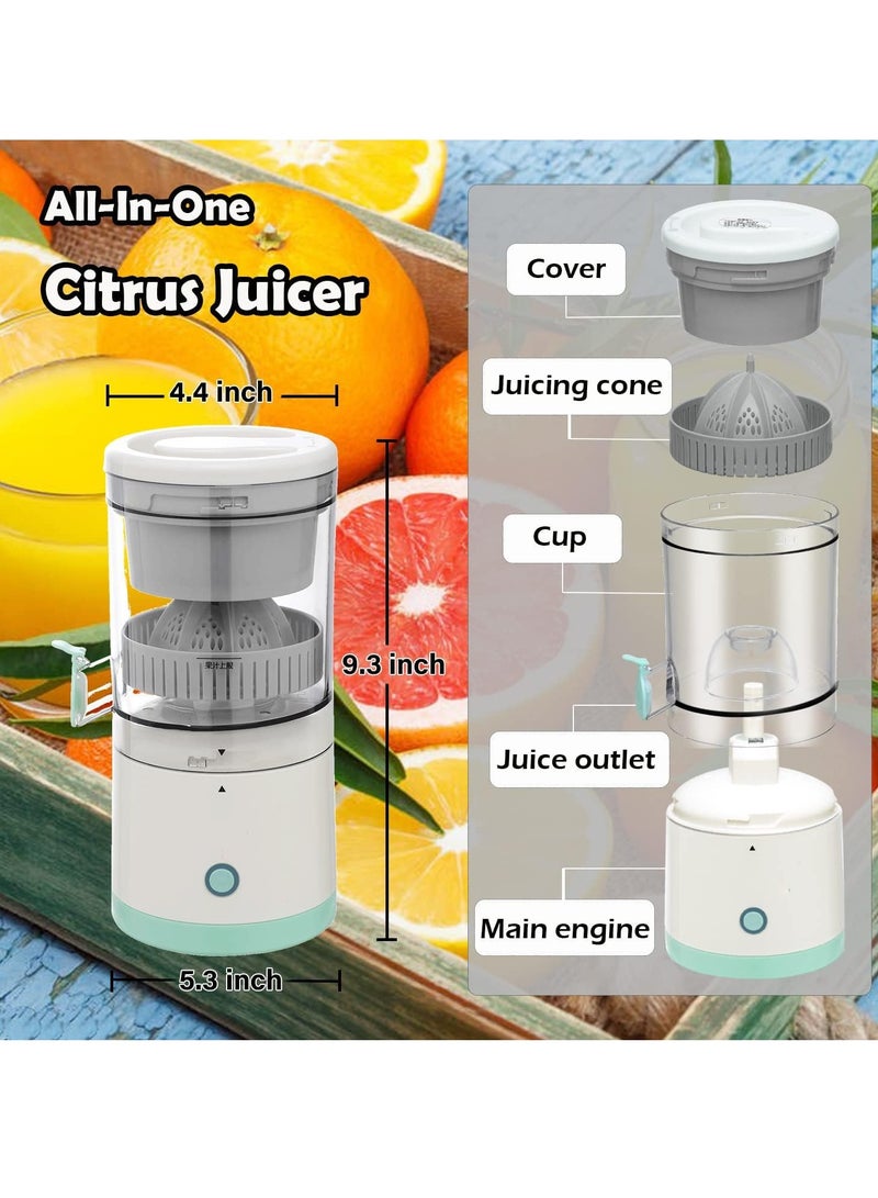 ELTRAZONE Portable Electric Citrus Juicer, Automatic Household Electric Juicer, Portable Rechargeable Juicer, Orange Juice Squeezer, Rechargeable Juicer Machine with USB, for Orange, Lemon, Grapefruit. - Image 2
