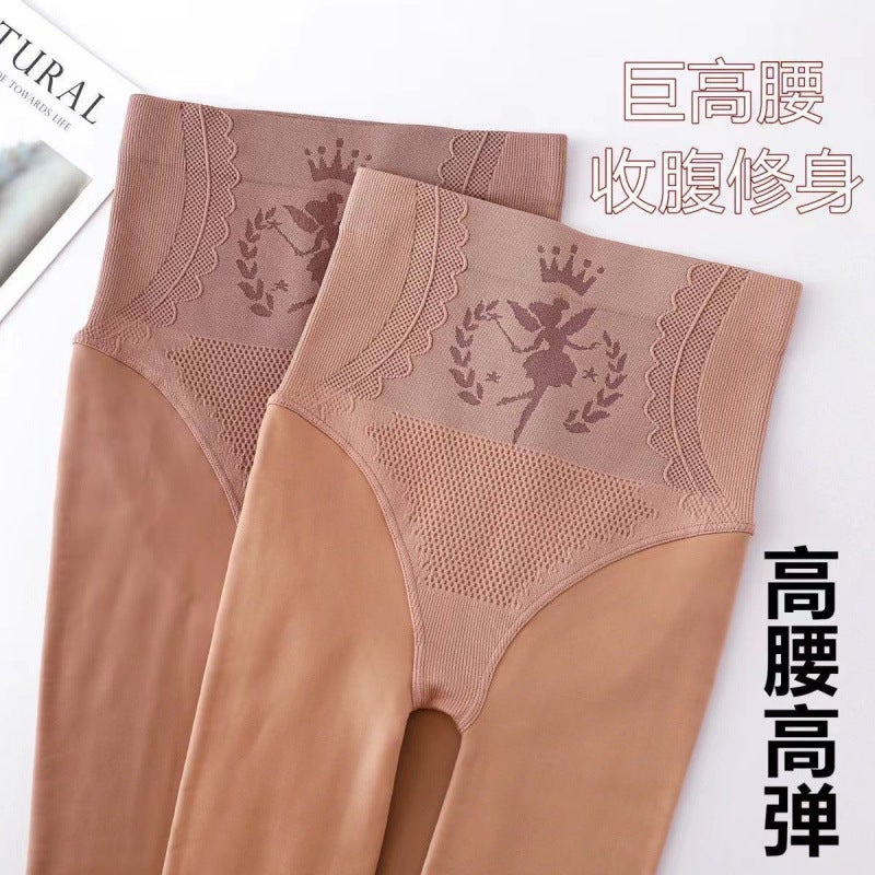 High Waist Ascites Light Socks fleece-lined Super Thick Fleshy Light Outfit plus size Underwear Pantyhose - Image 3