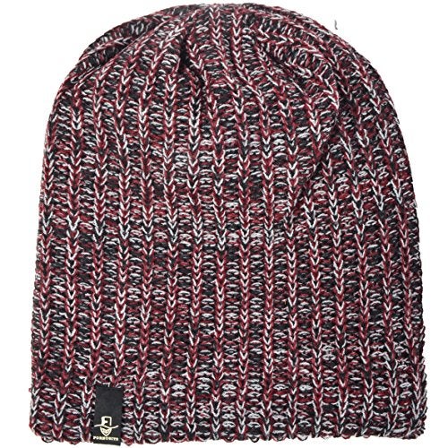 VECRY Men's Slouchy Beanie Knit Crochet Rasta Cap for Summer Winter (Mixtz-Claret) - Image 3