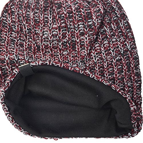 VECRY Men's Slouchy Beanie Knit Crochet Rasta Cap for Summer Winter (Mixtz-Claret) - Image 4