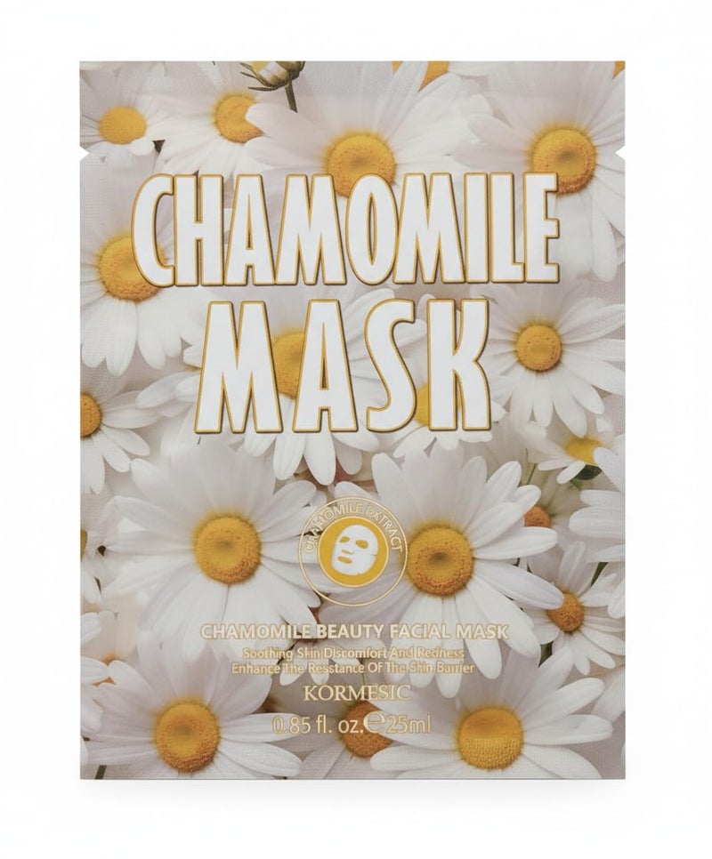 Kormesic Chamomile Beauty Facial Mask, Soothing Skin Discomfort and Redness, 25ml