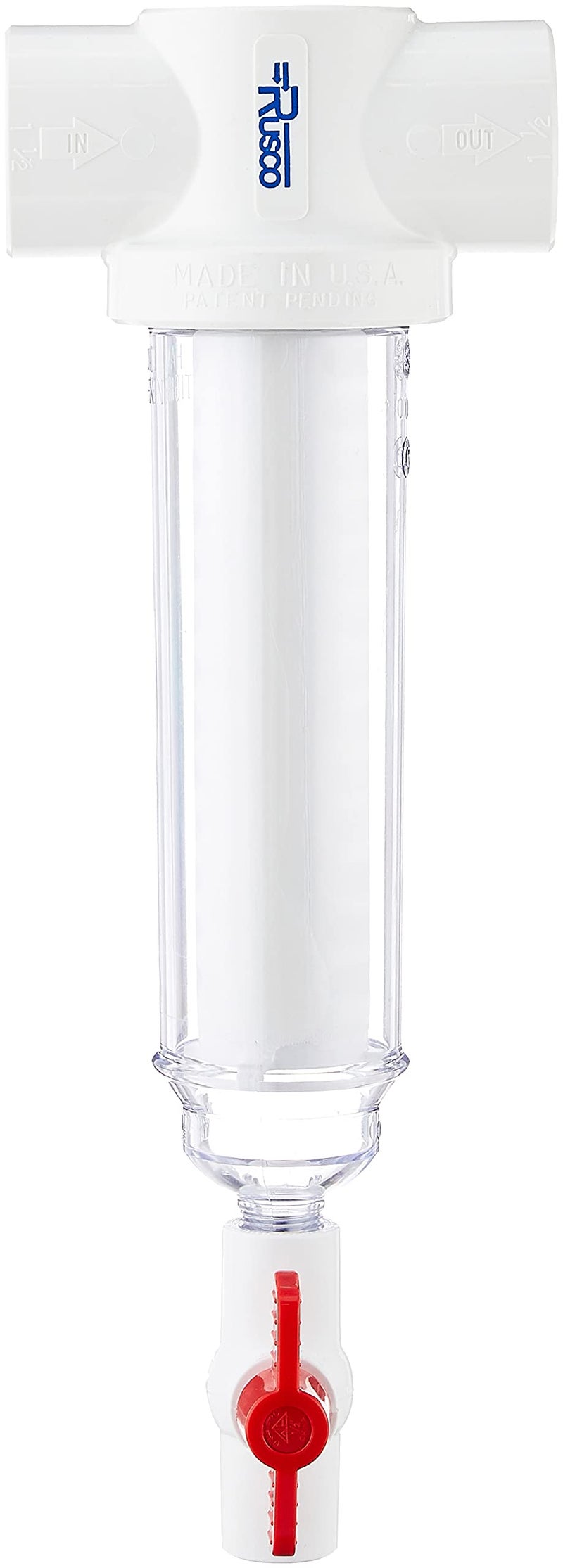 Rusco 1-1/2-250-F Polyester Screened Spin-Down Filter System , White - Image 2