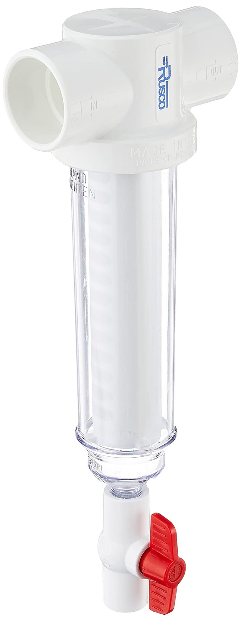 Rusco 1-1/2-250-F Polyester Screened Spin-Down Filter System , White - Image 4