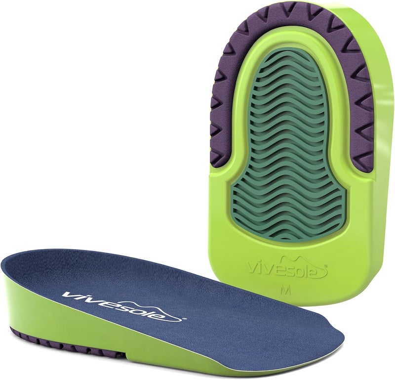 VIVEsole Gel Heel Cups for Pain Relief Pair  Heavy Duty Cushions  Shock Absorbing Pad Inserts for Shoes Men 85105 Women 912 - Image 1