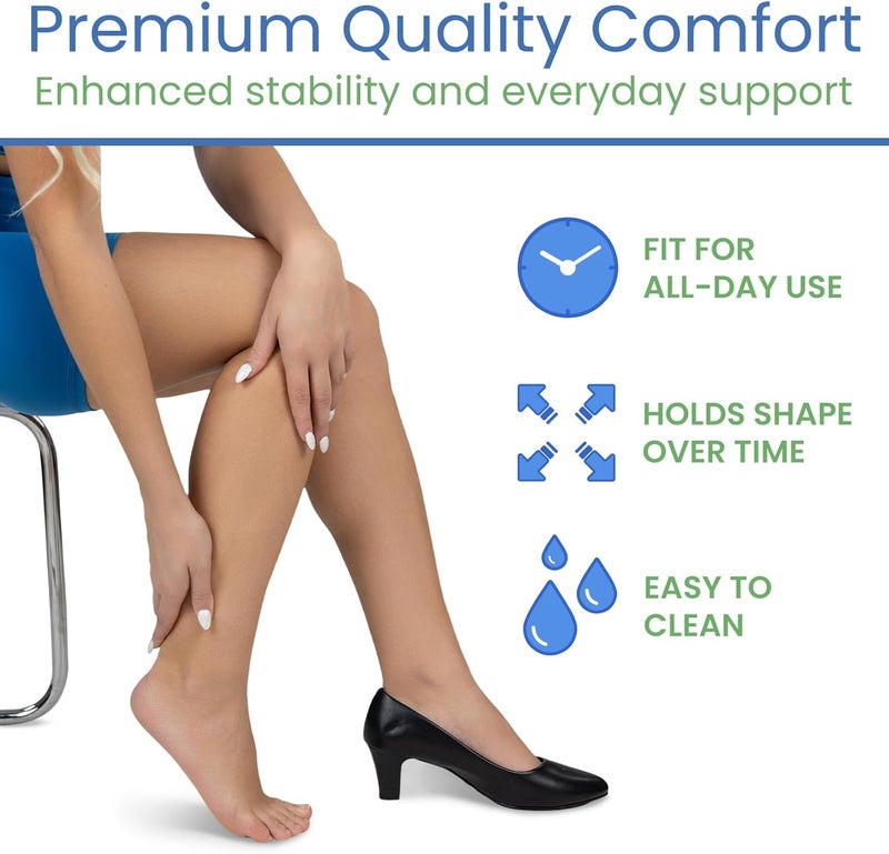 VIVEsole Gel Heel Cups for Pain Relief Pair  Heavy Duty Cushions  Shock Absorbing Pad Inserts for Shoes Men 85105 Women 912 - Image 5