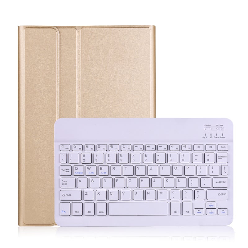 Tablets Protective Cover: 10M Range Magnetically Detachable Slim Wireless BT Keyboard - Fine Quality Gold PU Leather 2-in-1 Design for Samsung Galaxy Tab S7 11 (T870/T875) - Image 1