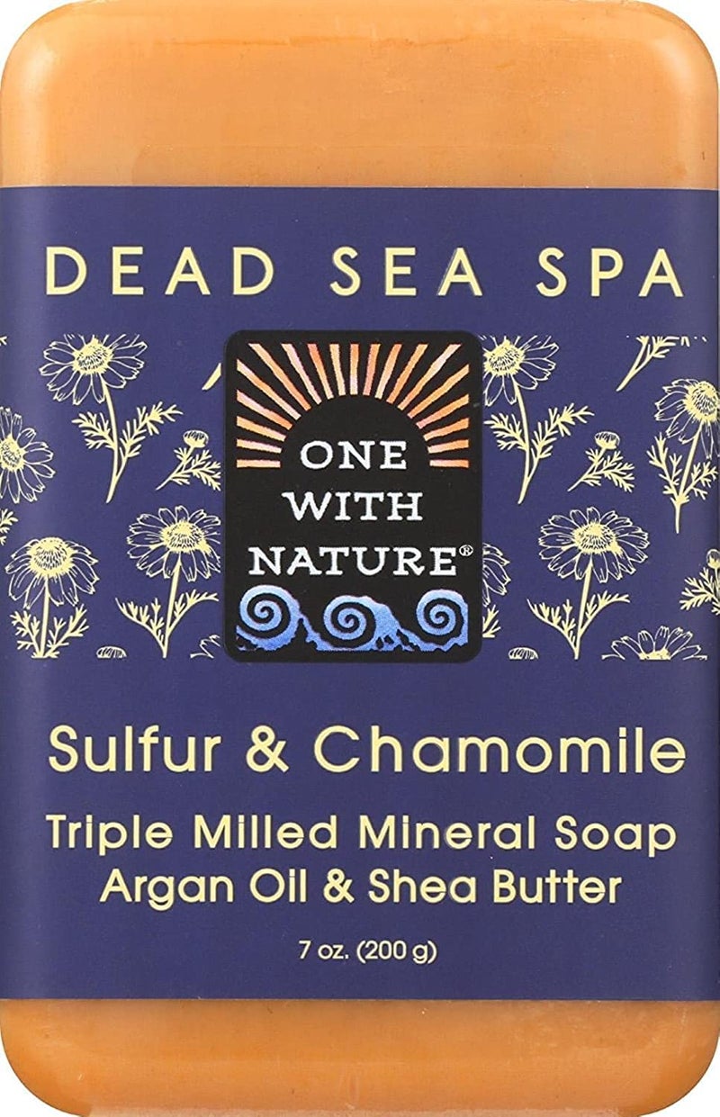 One With Nature Bar Soap Chamomile and Sulfur 7 Ounce
