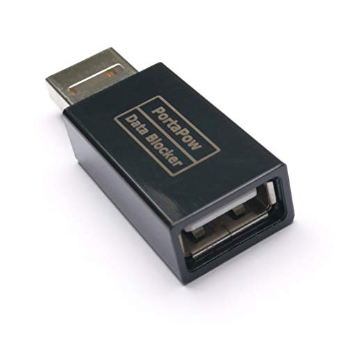 PortaPow USB Data Blocker Black 5 Pack Protect Against Juice Jacking - Image 3