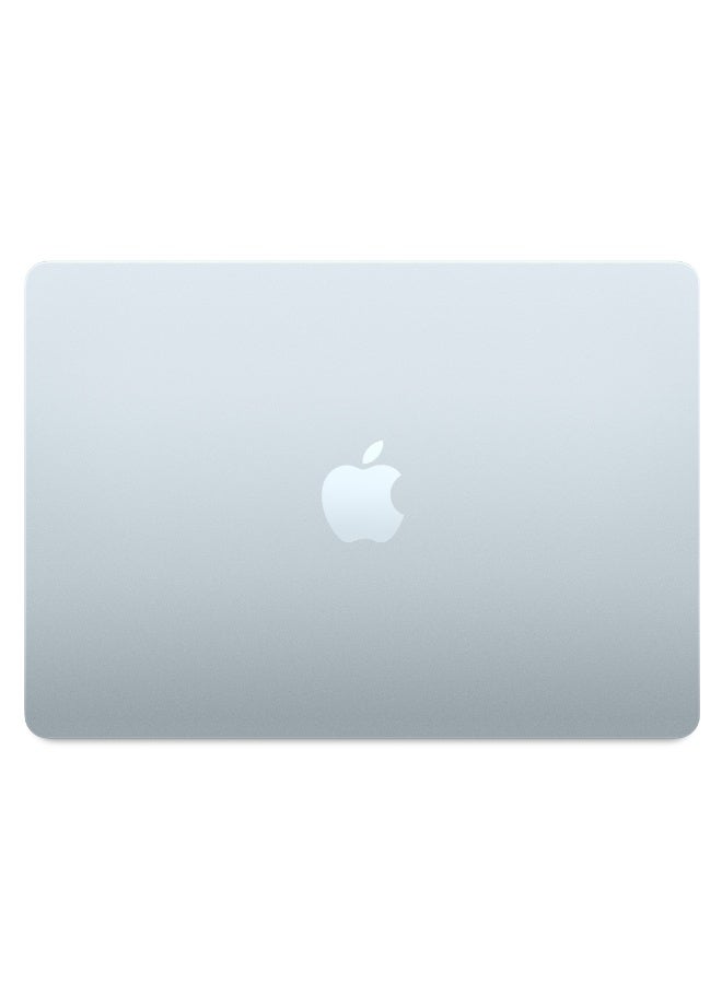 ابل  New 2025 MacBook Air 15-Inch Display, Apple M4 Chip 10-Core CPU 10-Core GPU Processor/24GB RAM/512GB SSD/macOS Middle East Version - English/Arabic Keyboard English/Arabic SKY BLUE - Image 1