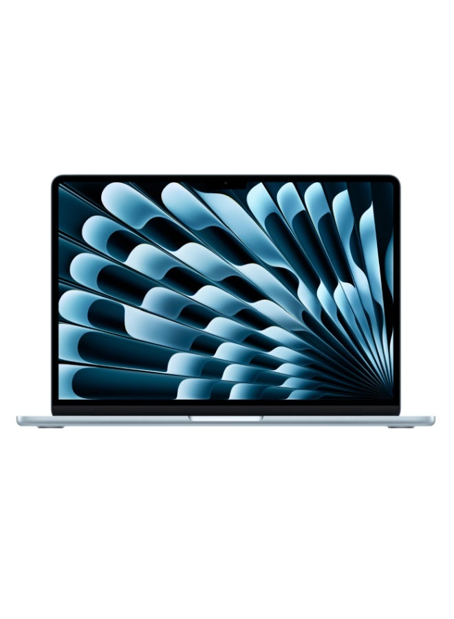 ابل  New 2025 MacBook Air 15-Inch Display, Apple M4 Chip 10-Core CPU 10-Core GPU Processor/24GB RAM/512GB SSD/macOS Middle East Version - English/Arabic Keyboard English/Arabic SKY BLUE - Image 3