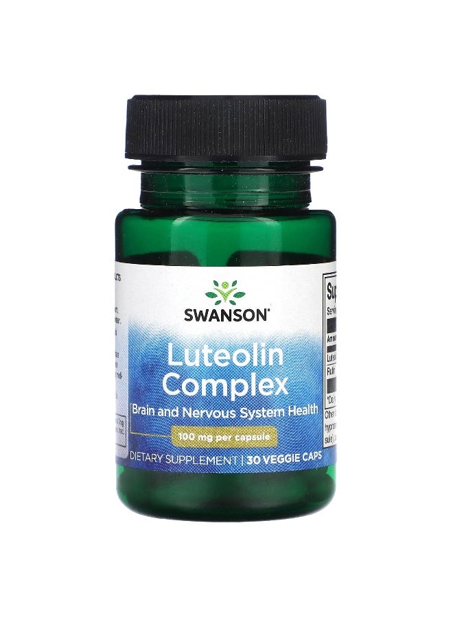 Swanson, Luteolin Complex, 100 mg, 30 Veggie Caps - Image 1