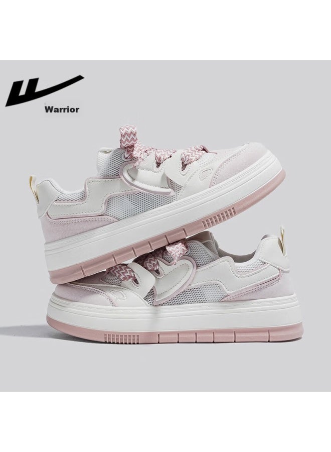 Pull Back Huili Women's Shoes, Summer Breathable Mesh Panel Shoes, Versatile Lightweight Casual Shoes, Beige/pink , Size 38 - Image 2
