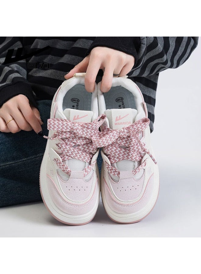 Pull Back Huili Women's Shoes, Summer Breathable Mesh Panel Shoes, Versatile Lightweight Casual Shoes, Beige/pink , Size 38 - Image 3
