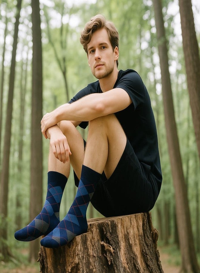 BISOUSOX Thin Merino Wool Boot Socks for Men, Warm Black Winter Dress Crew Calf Long Thermal Hiking Sock Mens Size 9-12 - Image 3