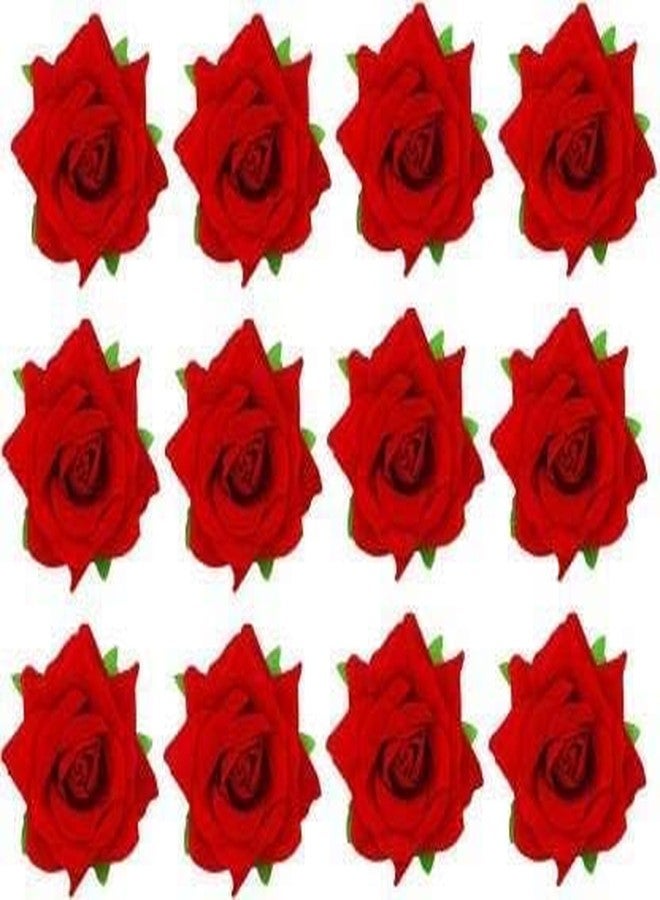 BRIKSHI Rose Flower Hair Clip For Hair Styling Hair Clips For Women Girls Elegant Clips Fashion Hair Accessories Hairpins PACK OF 12 - Image 3