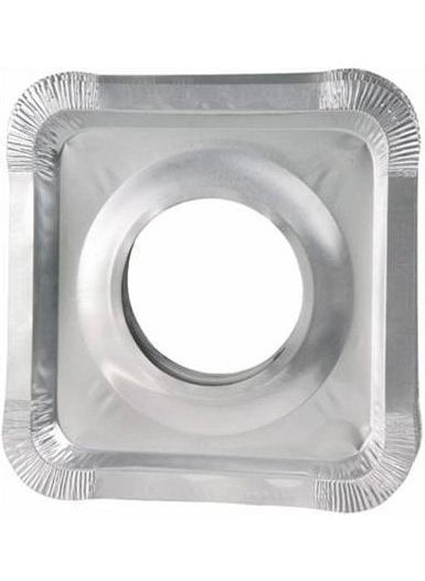 DCS Deals Aluminum Foil Square Gas Stove Burner Covers  Disposable Bib Liners for Kitchen Gas Range Top  Keep Your Gas Range Clean with DCS Deals Drip Pans  85 x 85 x 5 Inch pack of 100 