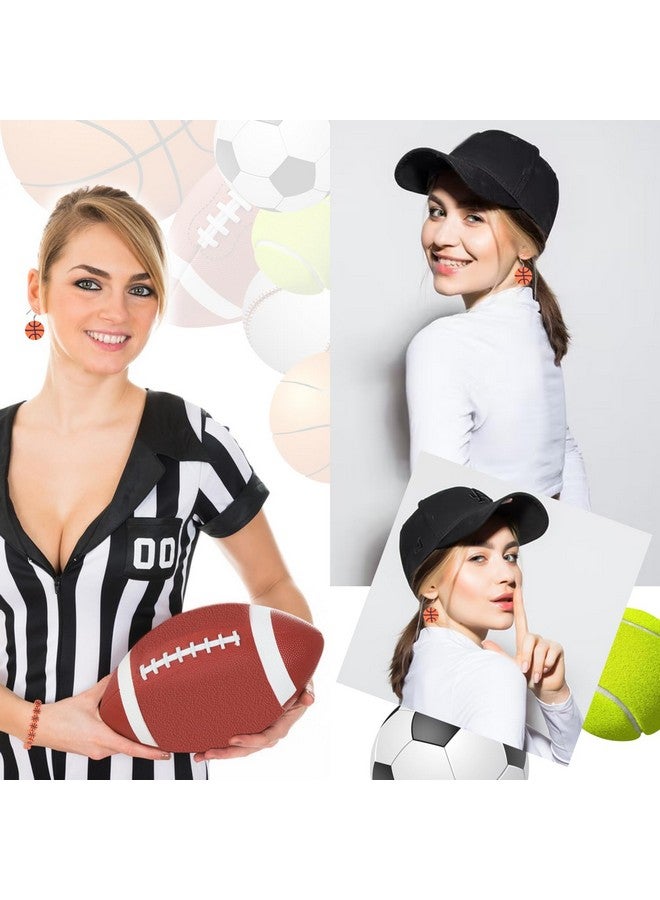 EVERMARKET 100pcs Basketball Beads Polymer Clay Bead,Basketball Beads Charms Ball Spacer Beads DIY Sports Beads for Necklace Bracelet Handmade Jewelry Making Accessories Supplies - Image 4