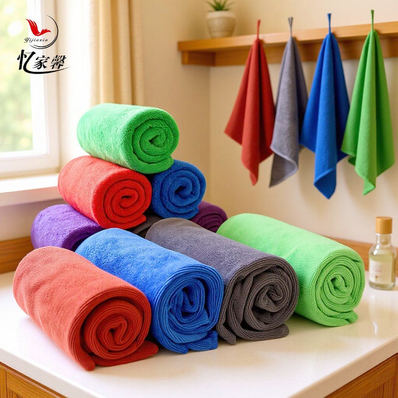 Rag Wipe Glass Cleaning Cloth Absorbent Not Easy To Lose Hair Traceless Car Cleaning Gray Car Wash Cleaning Towel - Image 2