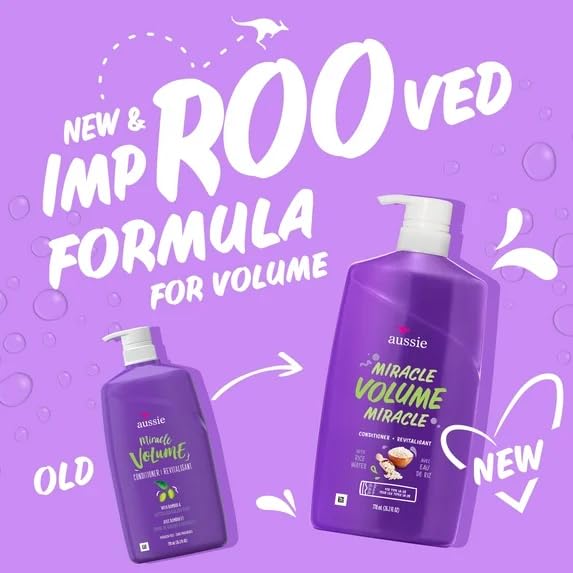 Aussie Miracle Volume With Bamboo & Kakadu Plum, Paraben Free Shampoo & Conditioner, 26.2 Fl Oz Dual Pack, 52.4 Fl Oz (Pack Of 2) - Image 4