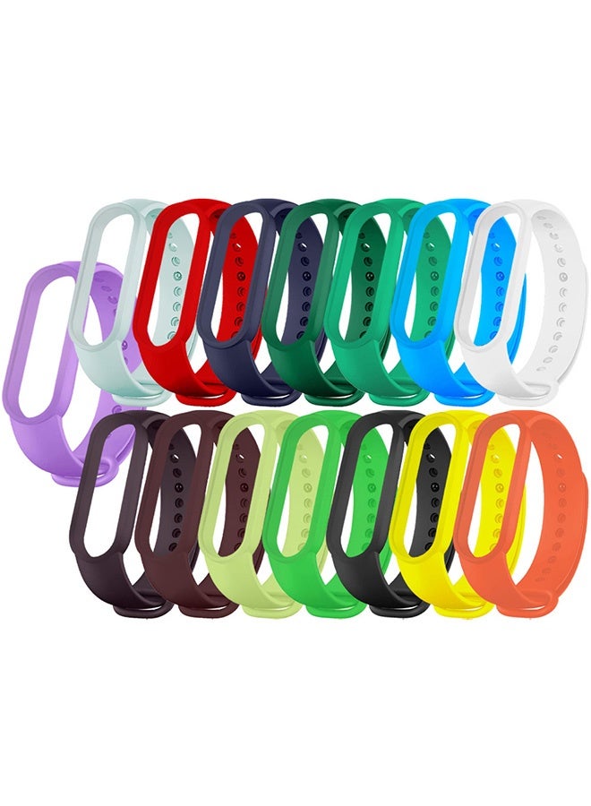 15 Pieces of Strap Band for Xiaomi Mi Band 6 Mi Band 5 - Silicone Watch band Replacement Band