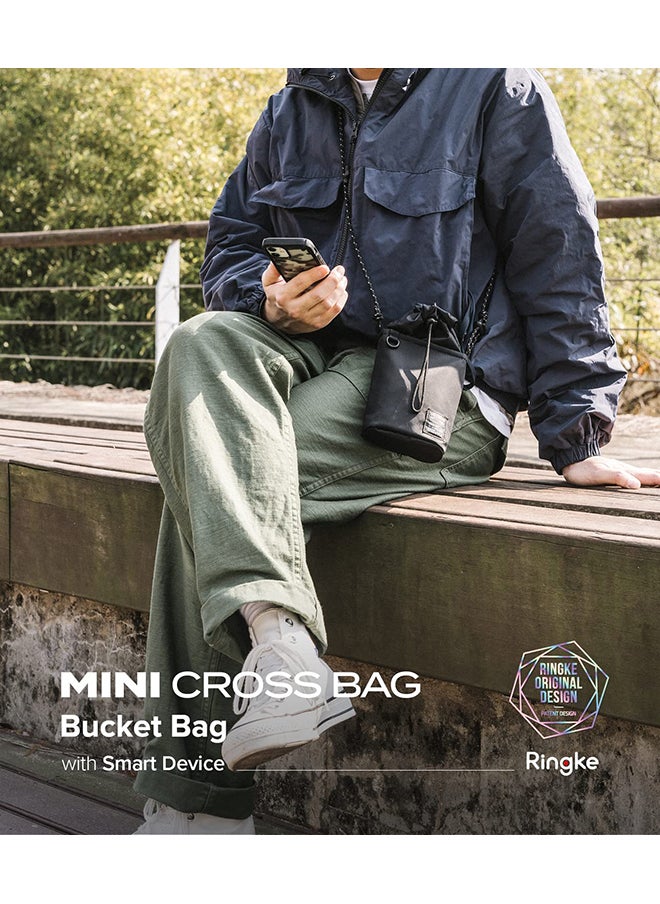Ringke Mini Cross Bag Bucket Bag for Smartphones Small Accessories and Others- Black  - Image 5