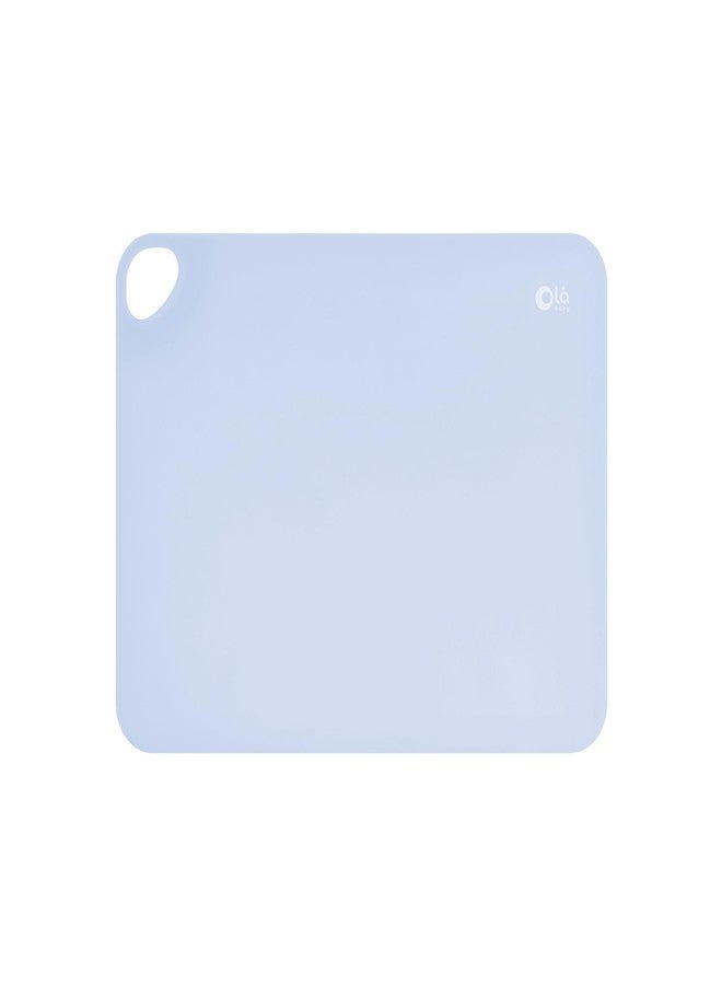 Olababy Fold N Go Silicone Placemat w Travel Case | Dishwasher Safe, BPA Free, Non-Slip, Waterproof | Mini Dining Mat for Infants, Babies, Toddlers and Kids (1, Blueberry) - Image 1