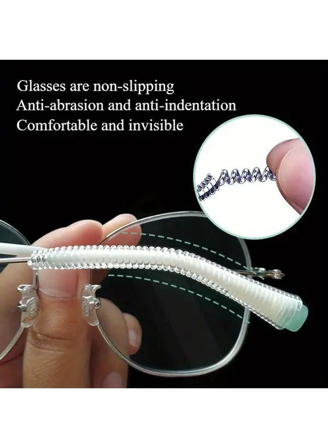 نظارات رياضية مضادة للانزلاق من مسحوق الليزر مع خطاطيف الأذن وأكمام الساق 4 قطع - Image 2