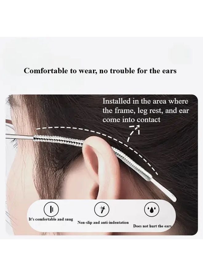 نظارات رياضية مضادة للانزلاق من مسحوق الليزر مع خطاطيف الأذن وأكمام الساق 4 قطع - Image 3