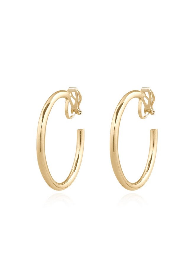 4.0Cm(1.57In) Gold Round Clip On Hoop Earrings Non Pierced Ears Hoops For Women - pzsku/Z5AEBD8931CB30BA01C9BZ/45/_/1735214782/0b2c87e6-cc67-4e34-9ee7-a18941b1d820