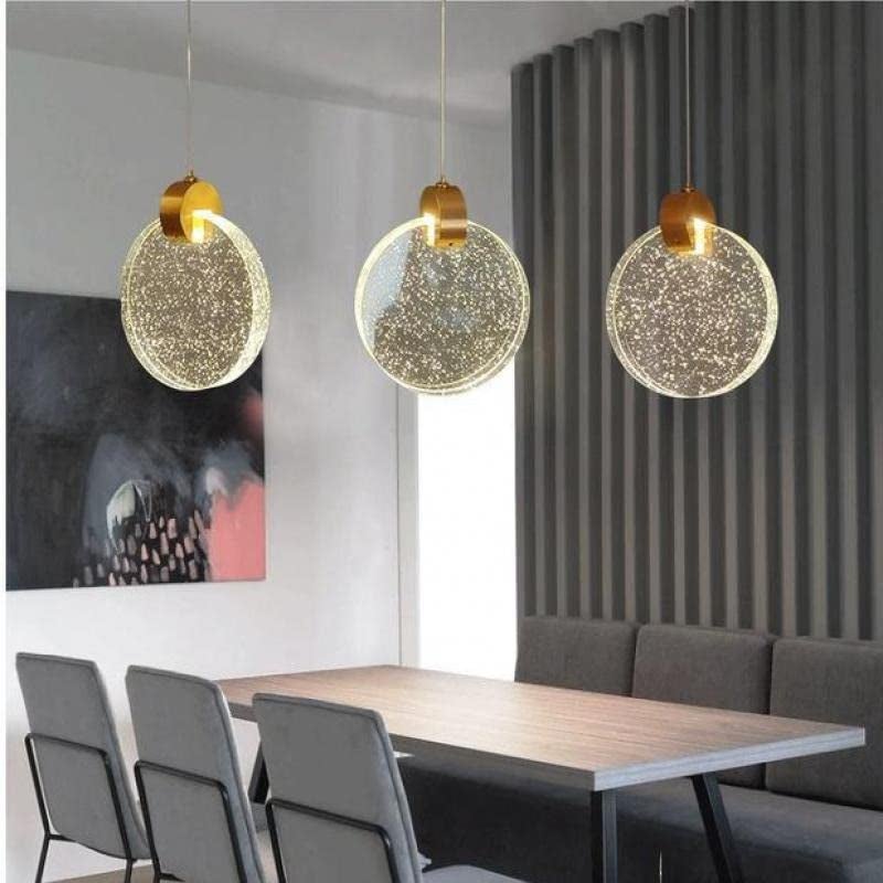 Harold Electricals Home Decorative Transparent Crystal Led Golden Hanging Pendant Light For Bedroom, Living Room, Café, Kitchen Island, Balcony With Inbuilt Led Chip -(Pack Of 1) - Image 4