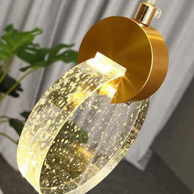 Harold Electricals Home Decorative Transparent Crystal Led Golden Hanging Pendant Light For Bedroom, Living Room, Café, Kitchen Island, Balcony With Inbuilt Led Chip -(Pack Of 1) - Image 5
