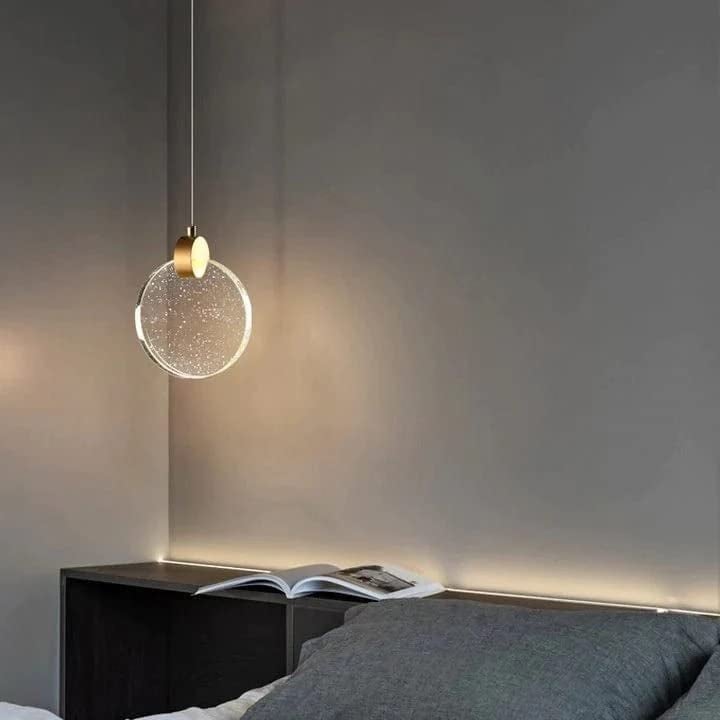 Harold Electricals Home Decorative Transparent Crystal Led Golden Hanging Pendant Light For Bedroom, Living Room, Café, Kitchen Island, Balcony With Inbuilt Led Chip -(Pack Of 1) - Image 2