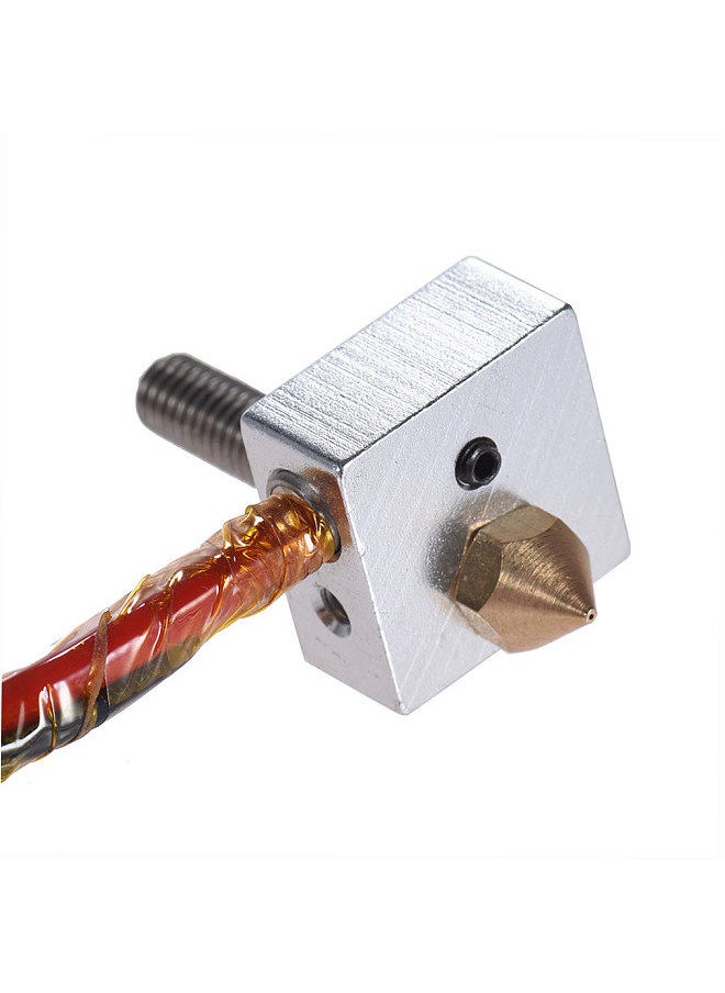 Generic DIY Hot End Kit 0.4mm Nozzle & M6 30mm Extruder Throat & 12V 40W Heater & NTC 3950 Thermistor & Aluminum Heater Block for RapRep i3 A2 A8 3D Printer Replacement  - Image 2