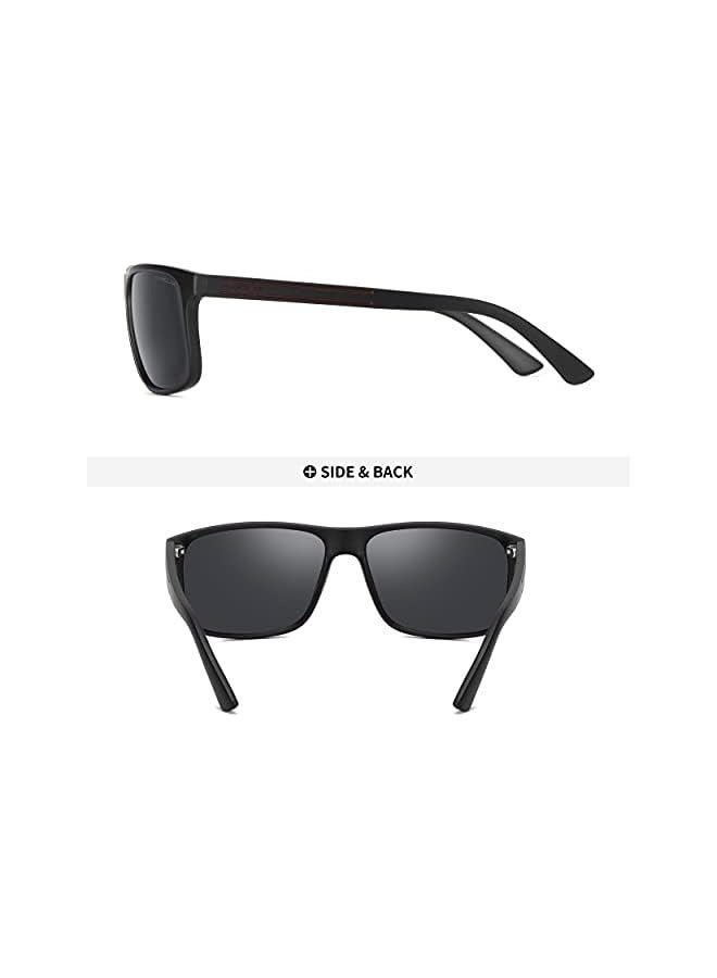 بروماس نظارات شمسية مستقطبة للرجال والنساء - مستطيلة للمشي لمسافات طويلة ومواد خفيفة الوزن TR90 إطار UV400 رياضية في الهواء الطلق والجولف وركوب الدراجات وصيد الأسماك نظارات شمسية - Image 4