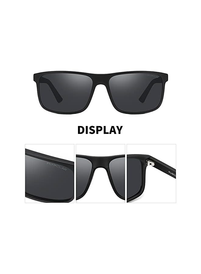 بروماس نظارات شمسية مستقطبة للرجال والنساء - مستطيلة للمشي لمسافات طويلة ومواد خفيفة الوزن TR90 إطار UV400 رياضية في الهواء الطلق والجولف وركوب الدراجات وصيد الأسماك نظارات شمسية - Image 3