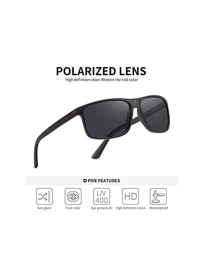 بروماس نظارات شمسية مستقطبة للرجال والنساء - مستطيلة للمشي لمسافات طويلة ومواد خفيفة الوزن TR90 إطار UV400 رياضية في الهواء الطلق والجولف وركوب الدراجات وصيد الأسماك نظارات شمسية - Image 5