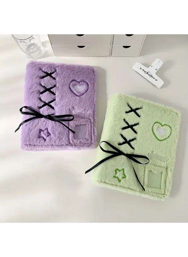 2 Grids Fuzzy Photo Album 3x4 Inch Star Love Card Collector Sheets - Image 5