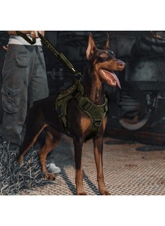 OneTigris OneTigris Tactical Dog Training Bungee Leash with 2 Control Handle Quick Release Nylon Leads Rope(Ranger Green)  - Image 5