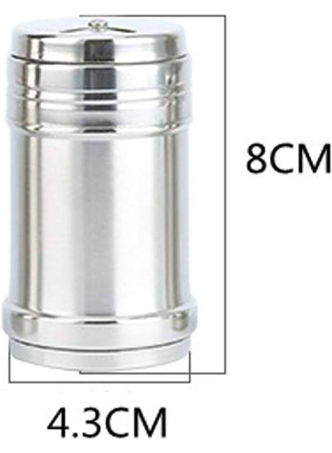 2 Pieces Stainless Steel Salt Spice Sugar Pepper Flavour Bottles Shaker Spice Bottle Airtight Spice Shaker ,Small Size, Silver - Image 2