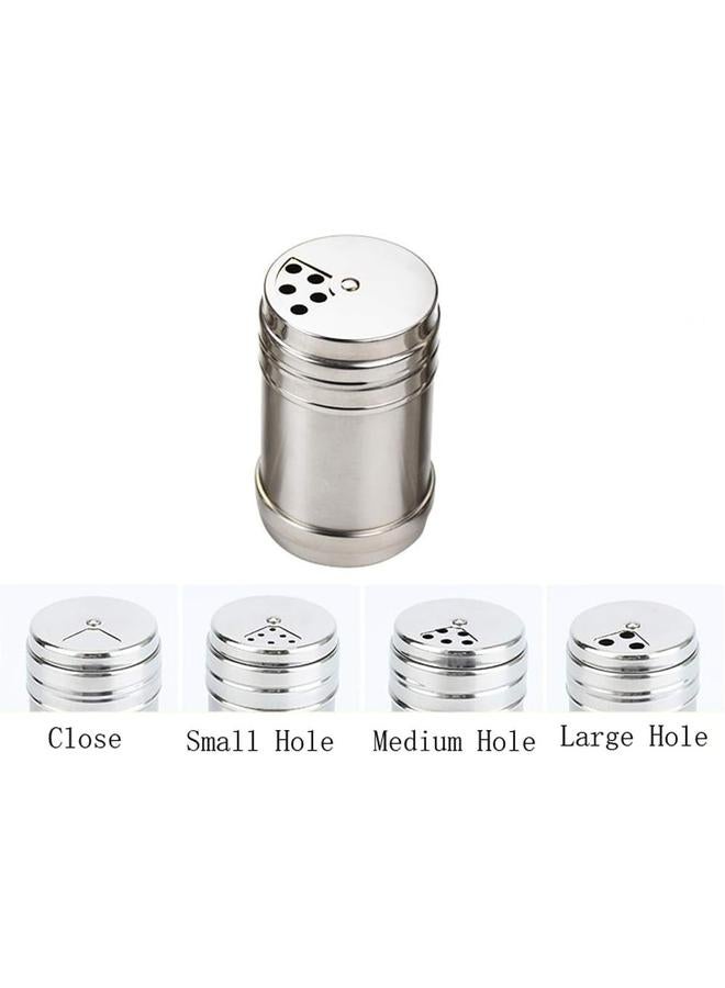 2 Pieces Stainless Steel Salt Spice Sugar Pepper Flavour Bottles Shaker Spice Bottle Airtight Spice Shaker ,Small Size, Silver - Image 5