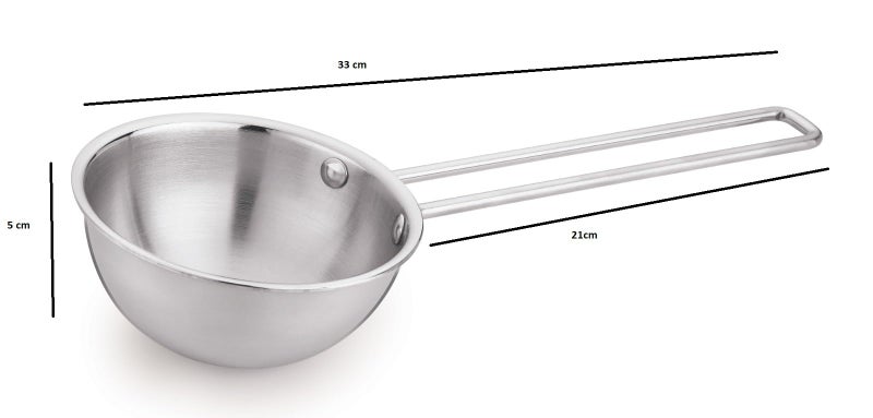 MARWALL Kitchen Essential Stainless Steel Tadka Pan 13cm Dia,360ml - Image 2