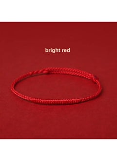 Generic Rabbit Year Birth Year Red Rope Bracelet Female Couple Safety Anklet Hand-woven Diamond Knot Bracelet Men's Gift 