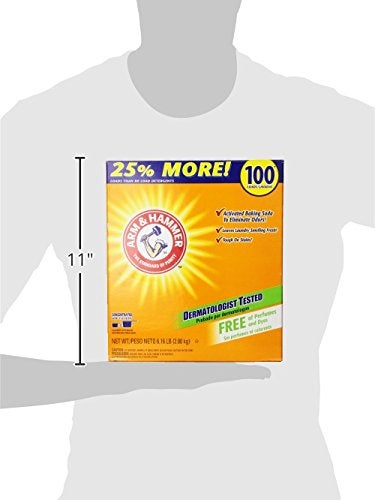 Arm & Hammer Laundry Detergent, Free of Perfume & Dyes, Powder, 100 Loads, 6.16 lb - Image 3