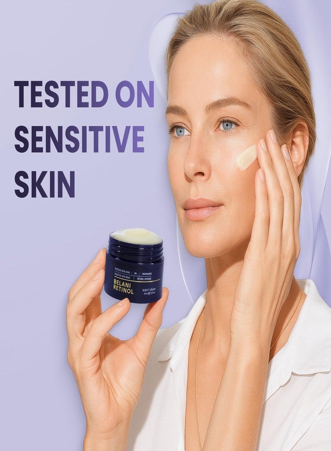 ABERA Belani Retinol Cream for Face, Facial Moisturizer with Collagen Cream and Hyaluronic Acid, Anti-Wrinkle Reduce Fine Lines, Night Anti-Aging For Women (1.01 Fl Oz) (1 Box + 2 Eye Patches) - Image 4
