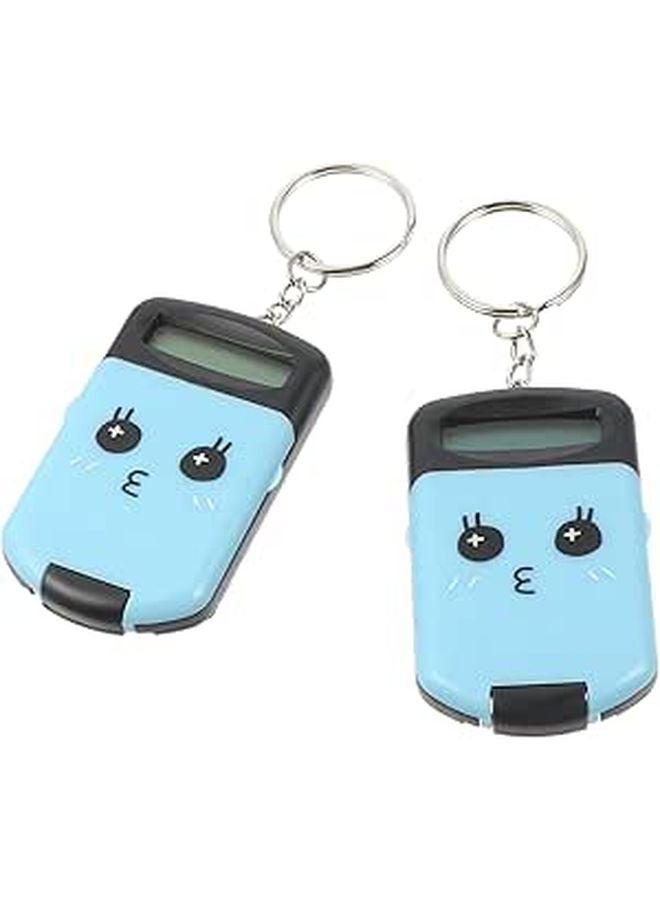Mini Portable Cartoon Calculator 2 Pack Lightweight Pocket Calculator For Students Office School Black - Image 1