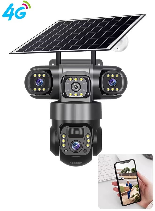 TIGER 2MP 4G Solar Security Camera with AI Alerts & Dual Spotlight | Wireless, Weatherproof & 8W Panel for 24/7 Outdoor Monitoring - Image 1