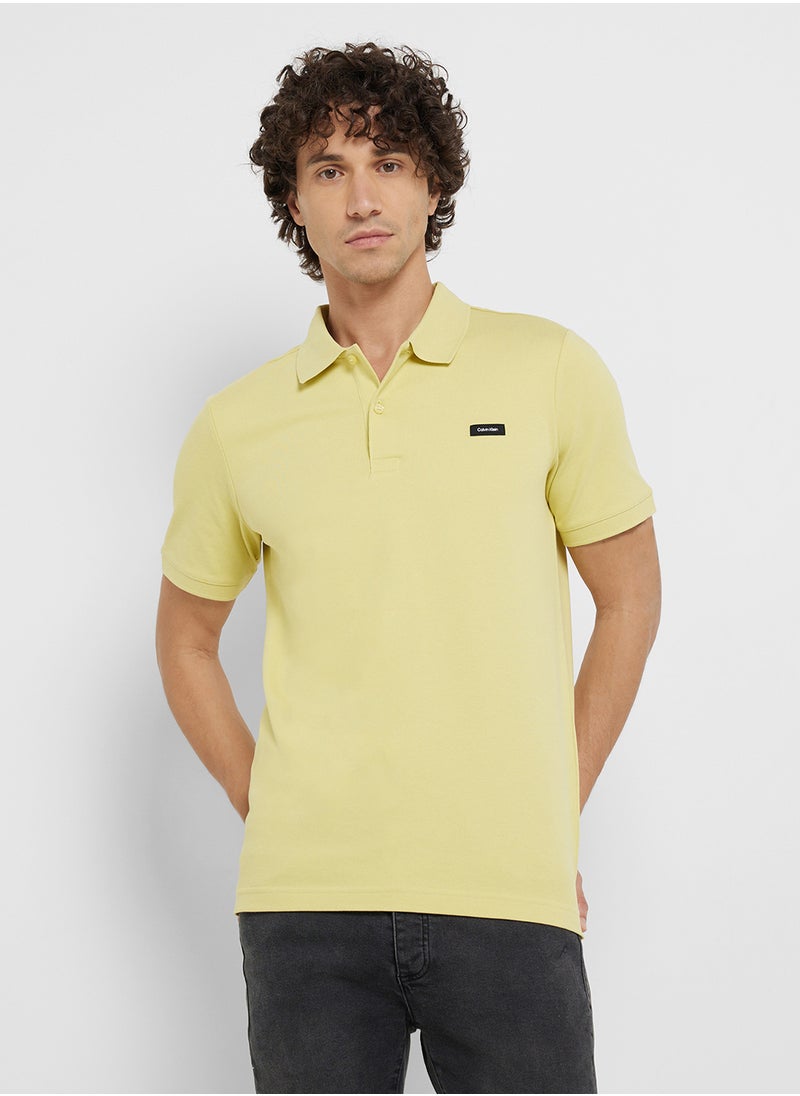 CALVIN KLEIN Slim Stretch Pique Polo  - Image 1