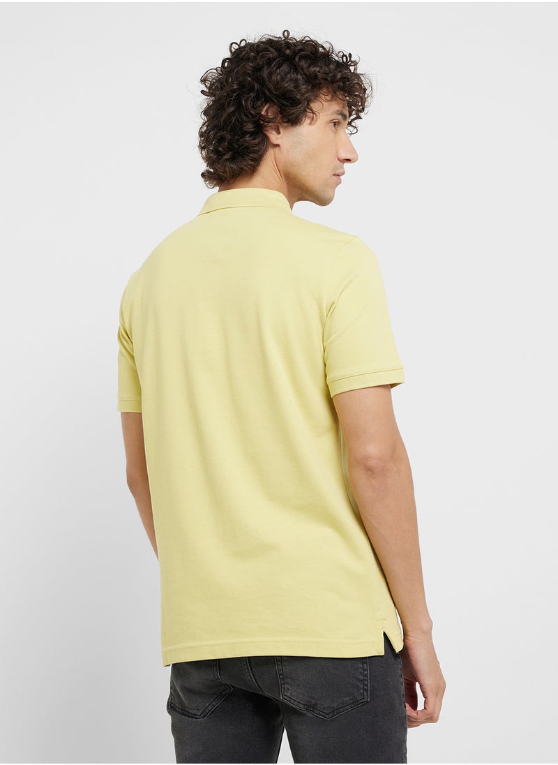 CALVIN KLEIN Slim Stretch Pique Polo  - Image 2
